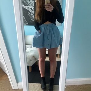 Denim-Colored Skirt